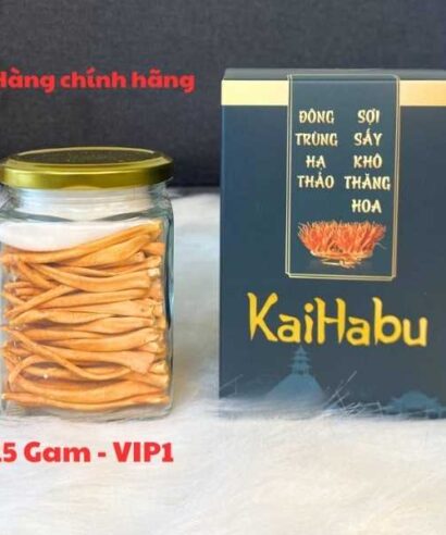 Lọ 15g Đông Trùng Hạ Thảo Sợi Nguyên VIP1 KaiHabu – Sấy Khô Thăng Hoa