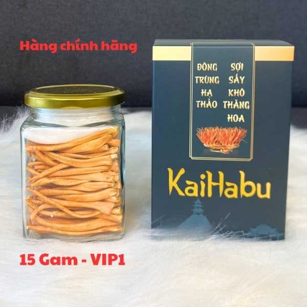 Lọ 15g Đông Trùng Hạ Thảo Sợi Nguyên VIP1 KaiHabu – Sấy Khô Thăng Hoa