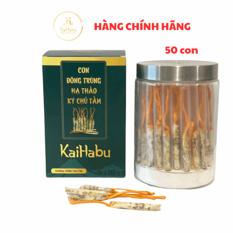 50 Con đông trùng hạ thảo ký chủ tằm VIP2 KaiHabu tăng đề kháng, tốt sức khỏe
