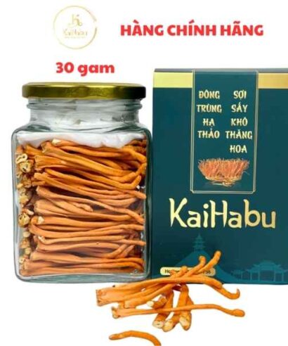 Lọ 30g Đông Trùng Hạ Thảo Sợi Nguyên VIP1 KaiHabu – Sấy Khô Thăng Hoa