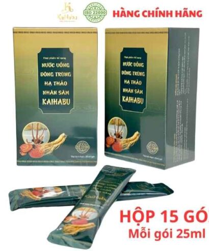 Nước Uống Đông Trùng Hạ Thảo Nhân Sâm KaiHabu – Hộp 15 Gói x 25ml