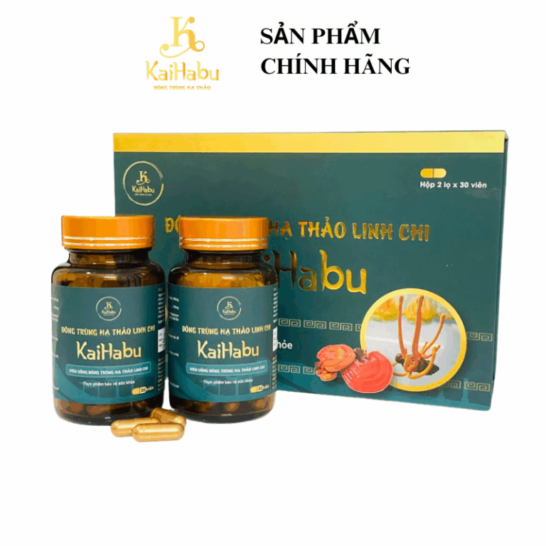 Hộp 60 viên nang Đông trùng hạ thảo linh chi KaiHabu