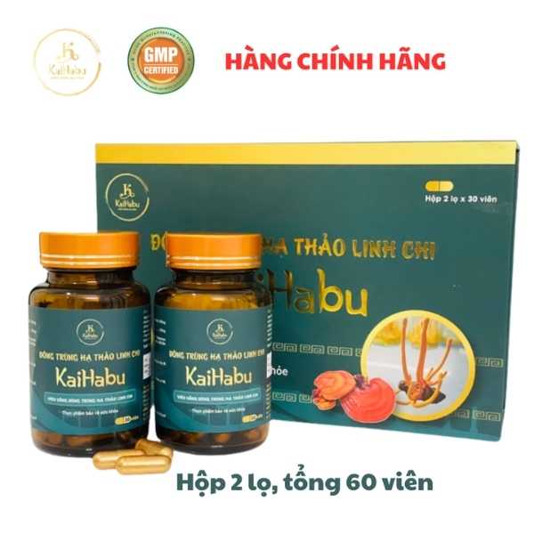Viên Uống Đông Trùng Hạ Thảo Linh Chi KaiHabu – Hộp 60 Viên