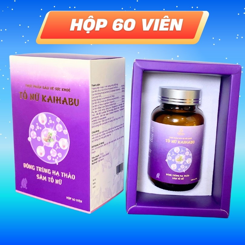 Hộp 60 viên Tố Nữ Kaihabu – Giải pháp tự nhiên giảm triệu chứng tiền mãn kinh, mãn kinh