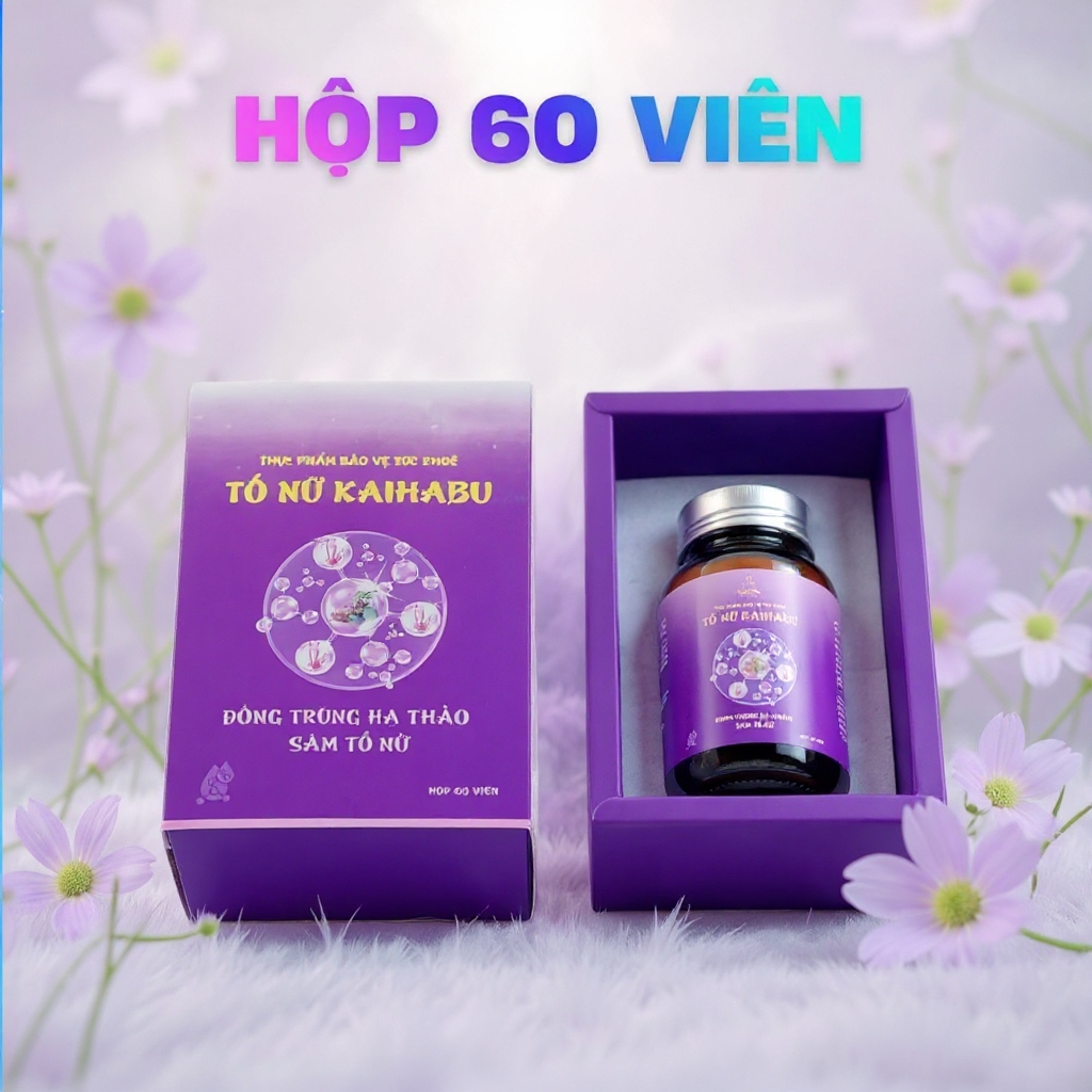 Hộp 60 viên Tố Nữ Kaihabu – Giải pháp tự nhiên giảm triệu chứng tiền mãn kinh, mãn kinh
