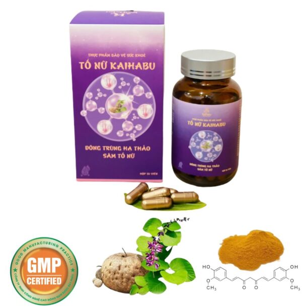 Tố nữ KaiHabu - Sâm tố nữ kết hợp Curcumin cặp đôi vàng giúp phụ nữ gìn giữ thanh xuân