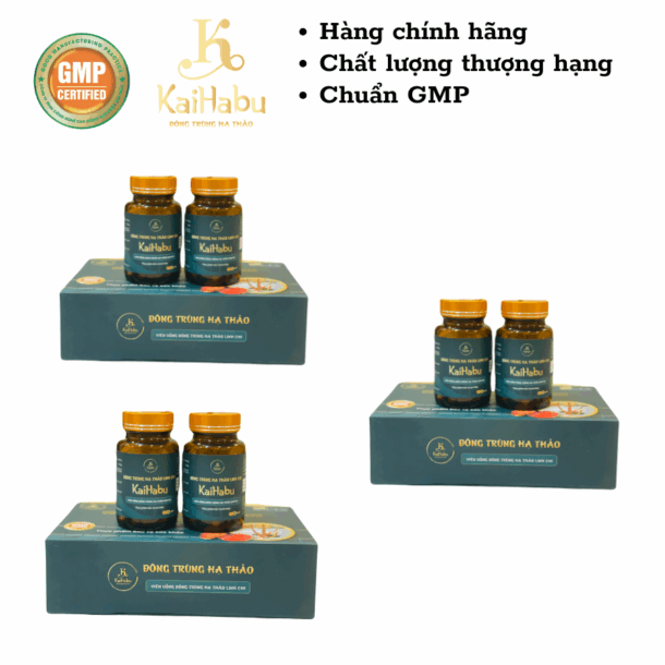 Combo 3 Hộp Viên Uống Đông Trùng Hạ Thảo Linh Chi KaiHabu – Sức Mạnh Gấp Ba Cho Sức Khỏe Toàn Diện