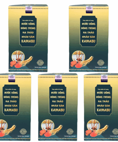 Combo 5 Hộp Nước Đông Trùng Hạ Thảo Nhân Sâm KaiHabu – Bồi Bổ Sức Khỏe Trọn Vẹn, Tiết Kiệm Dài Lâu
