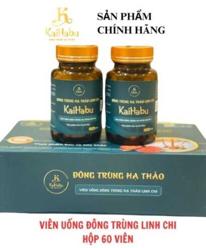 Viên Uống Đông Trùng Hạ Thảo Linh Chi KaiHabu – Hộp 60 Viên